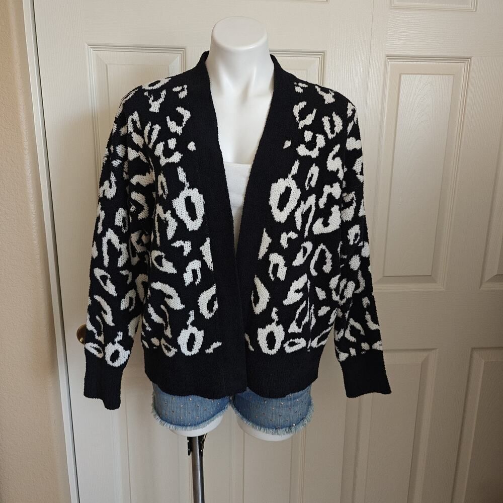 Express Open Front Leopard Print Cardigan Sz S Nw… - image 2